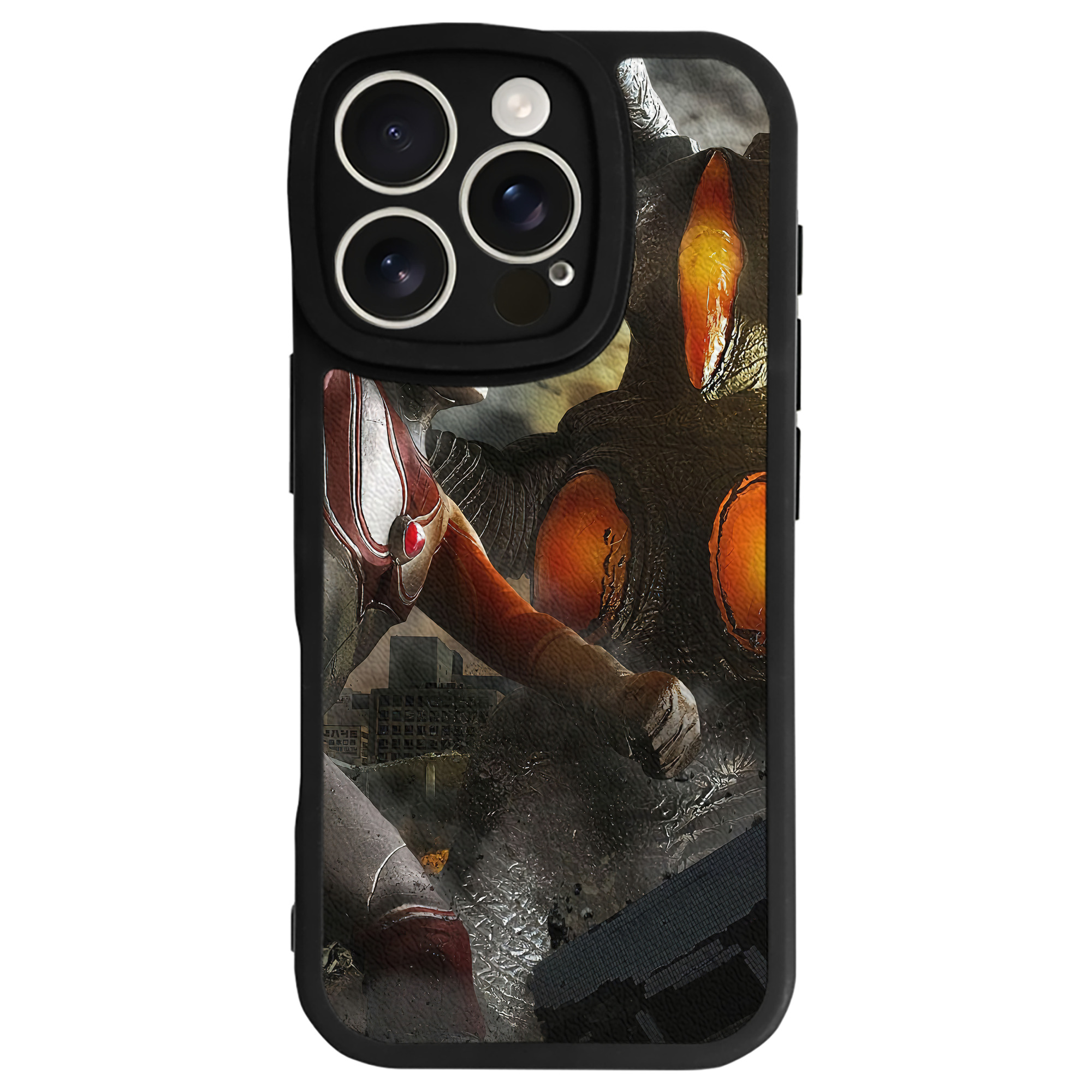 （画像用） ウルトラマン Ultraman 【iPhone 16シリーズ対応】シリコンスマホケース（レザー調） 材質：シリコン
